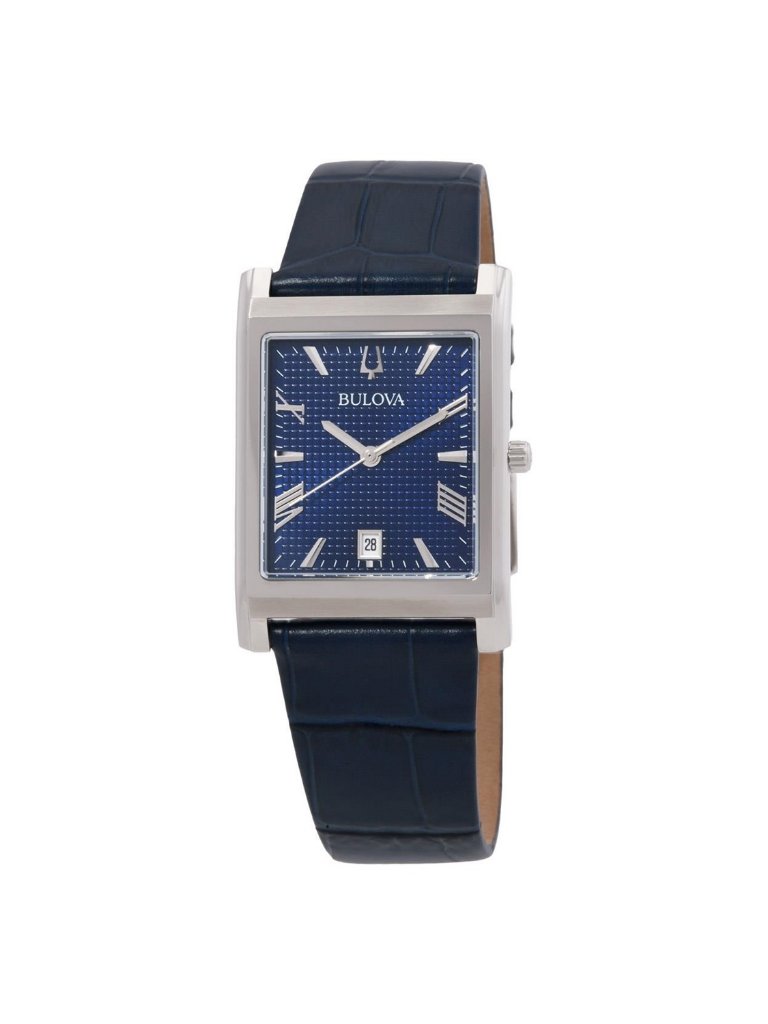 Nwt Bulova Sutton Quartz Blue Dial Watch